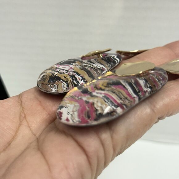 Alexis Bittar Color Lucite Liquid Metal Drop Earrings Limited Edition Numbered - Picture 4 of 12